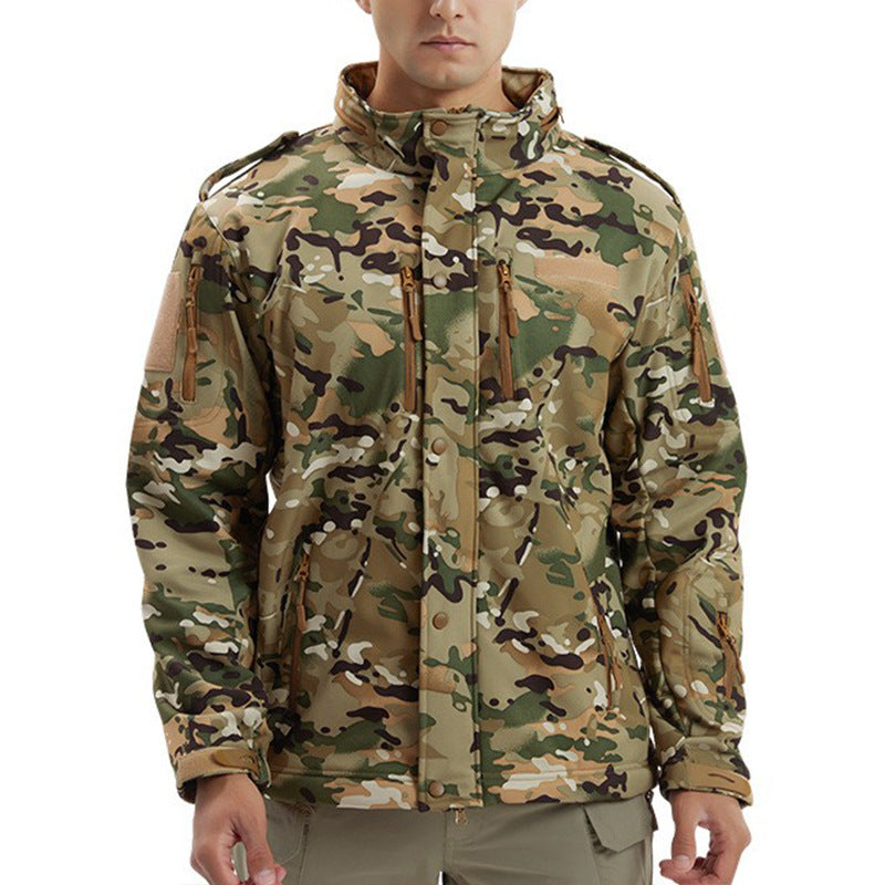 Men's Fleece Jacket Camouflage Waterproof Soft Shell Jacket: Your Ultimate Outdoor Companion