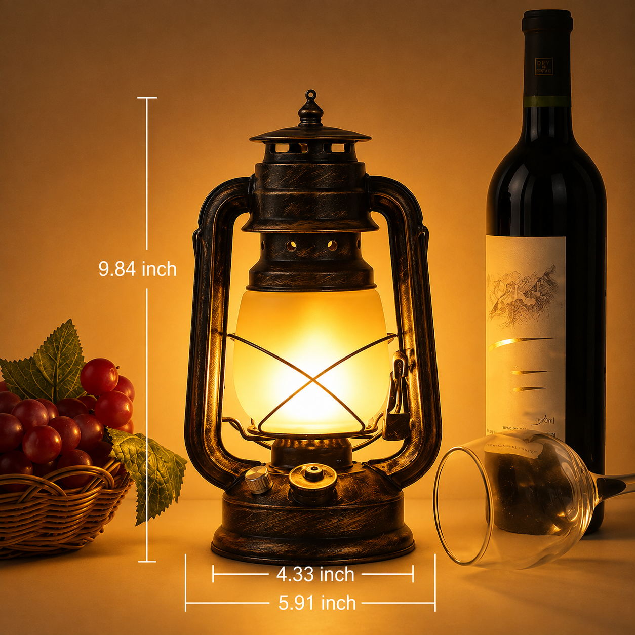 Retro Horse Lantern Outdoor Camping Kerosene Lamp
