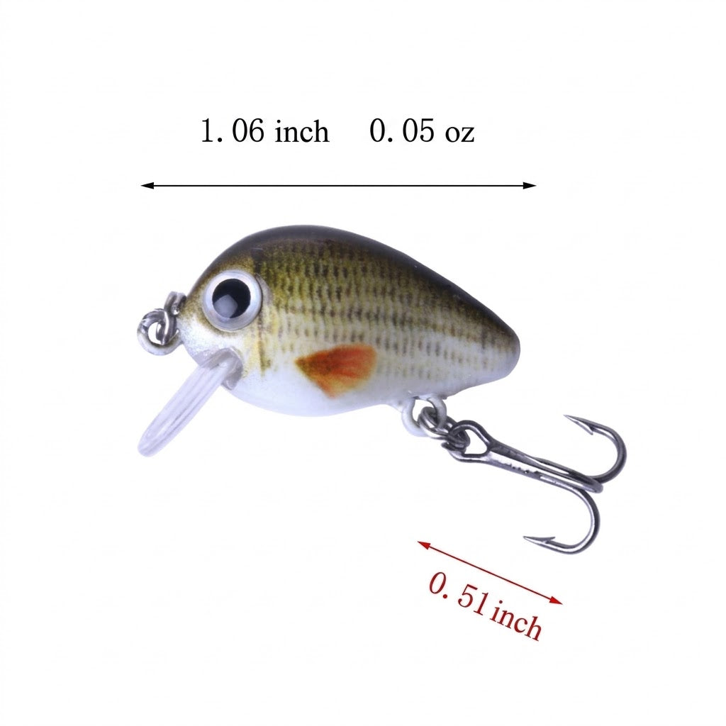 Mini Crankbait Fishing Lures 2.7cm 1.5g Set