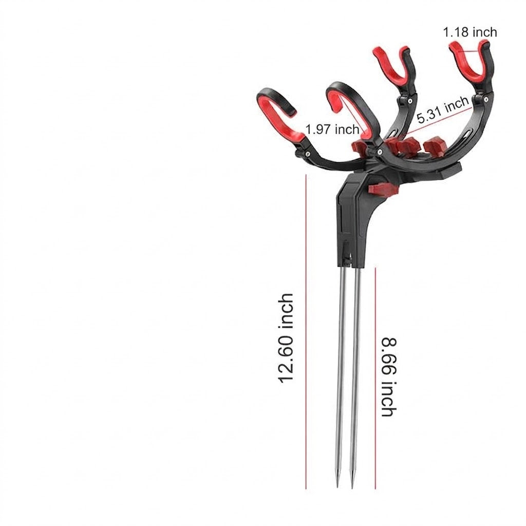 Anti-Rust Steel Adjustable Fishing Rod Holder