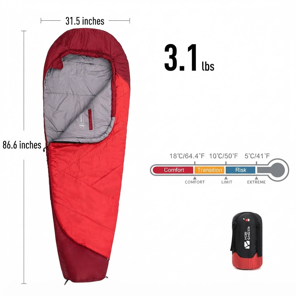 Sleeping Bag Mummy Outdoor Camping Thickened In Winter