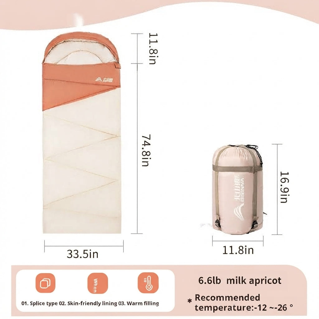 Thickened Warm Outdoor Camping Sleeping Bag