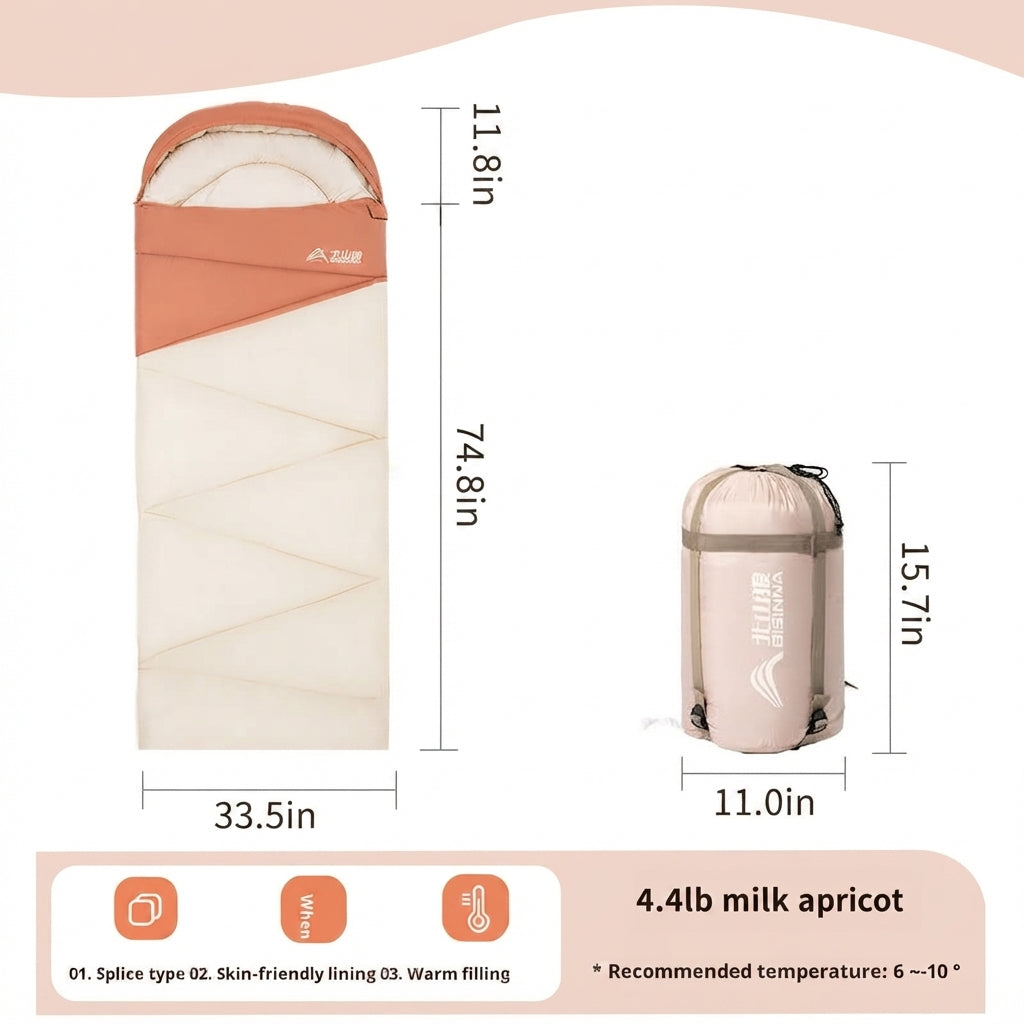 Thickened Warm Outdoor Camping Sleeping Bag