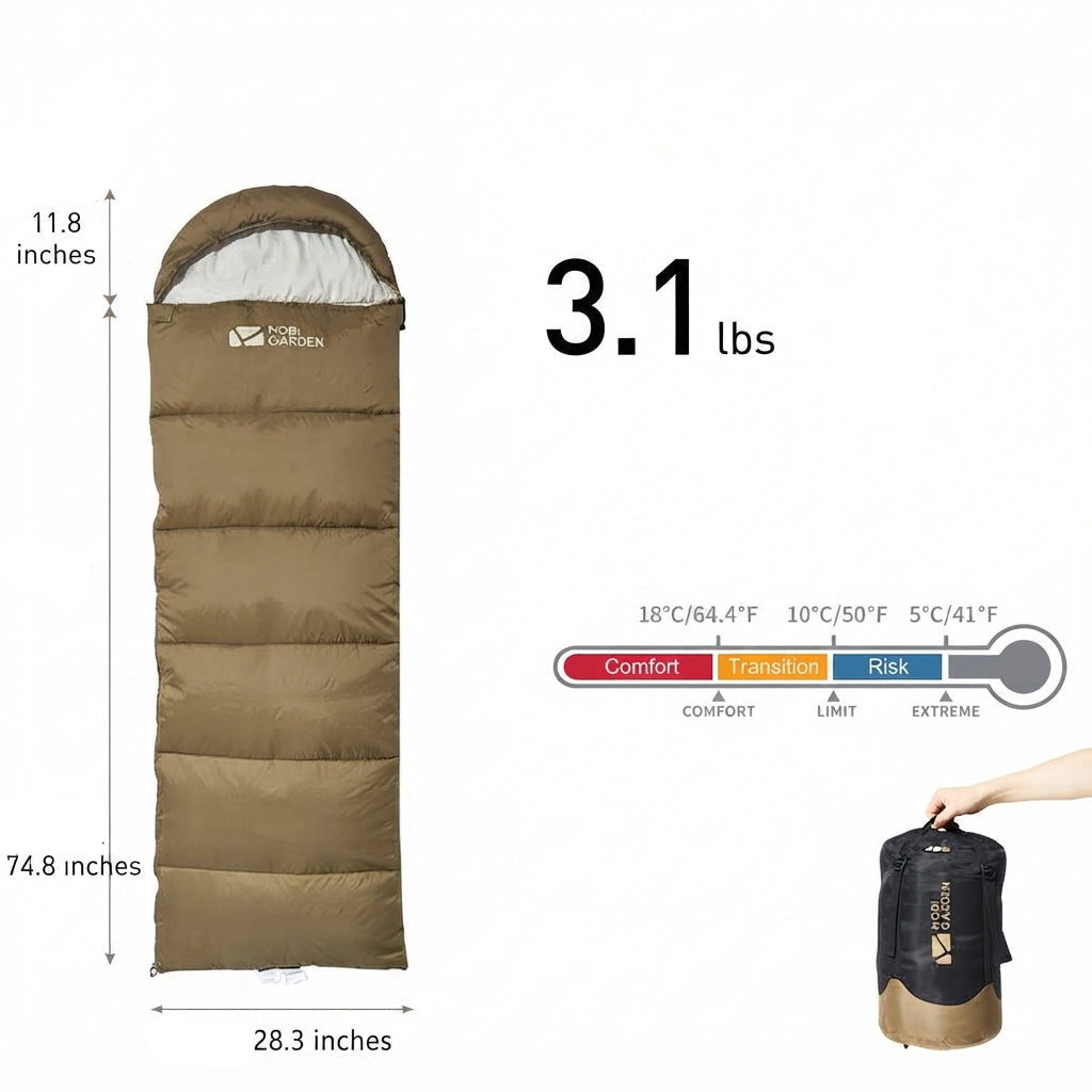 Sleeping Bag Mummy Outdoor Camping Thickened In Winter