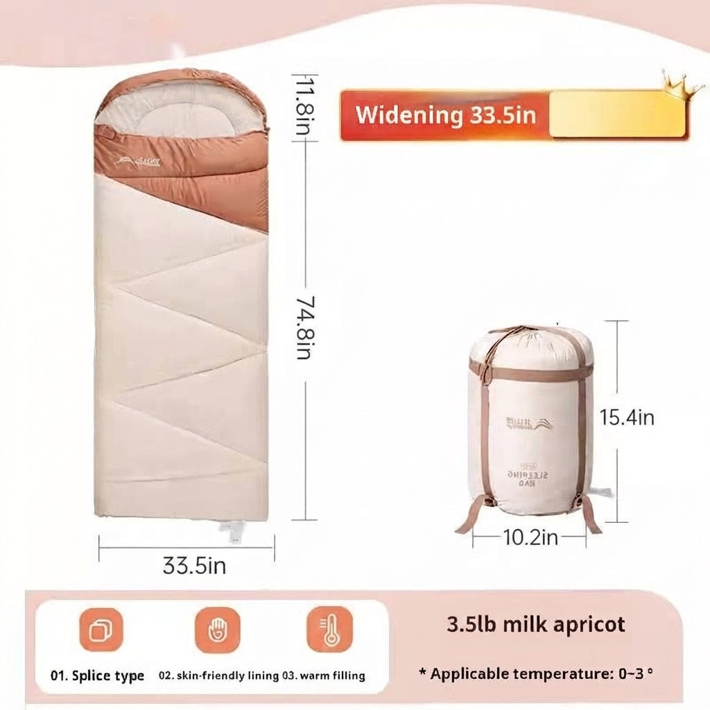 Thickened Warm Outdoor Camping Sleeping Bag