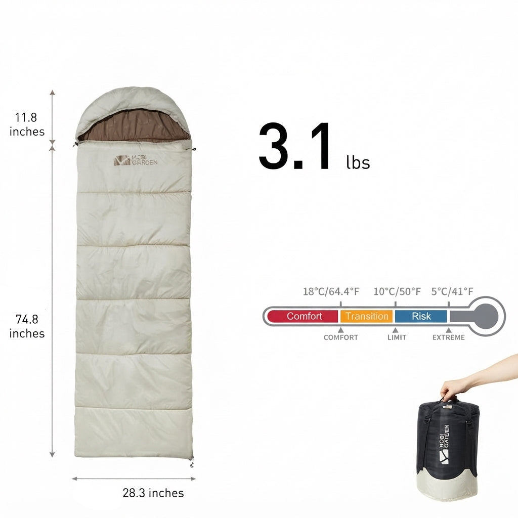 Sleeping Bag Mummy Outdoor Camping Thickened In Winter