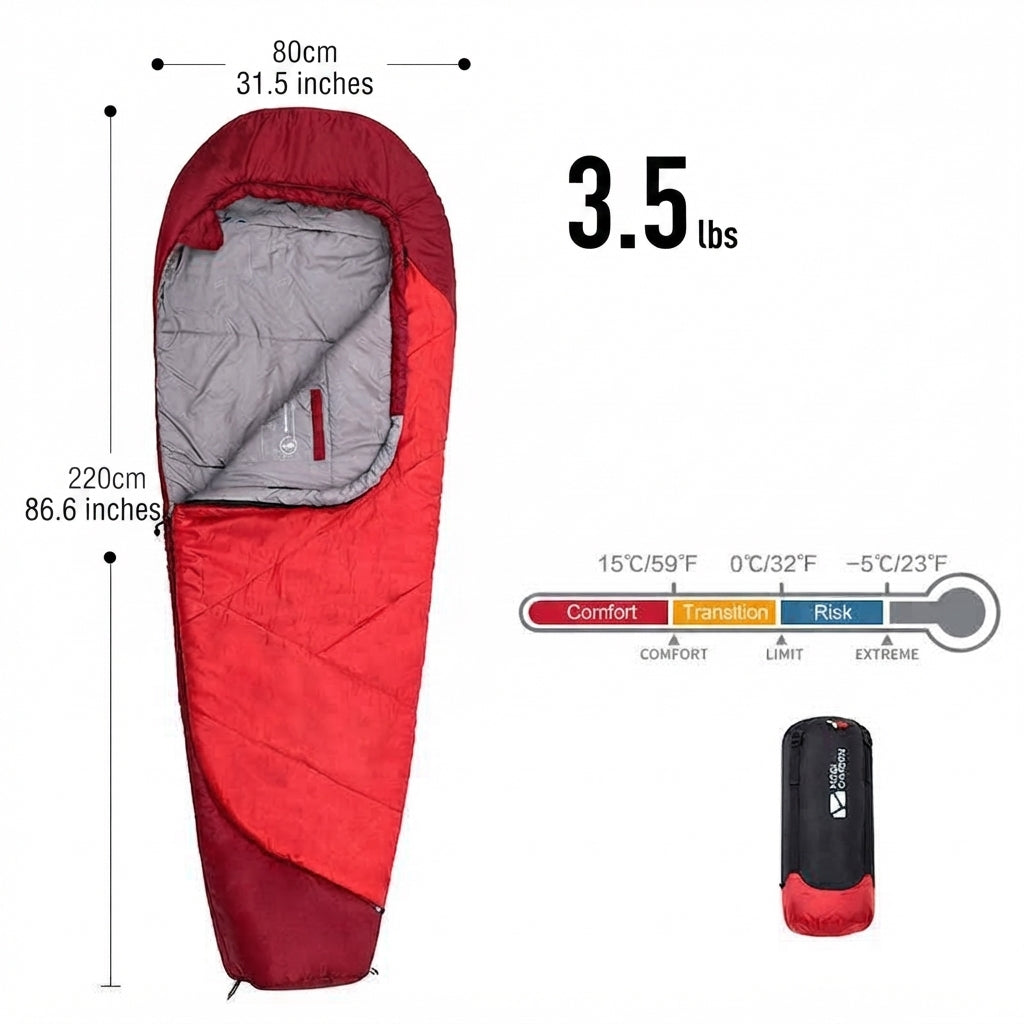 Sleeping Bag Mummy Outdoor Camping Thickened In Winter