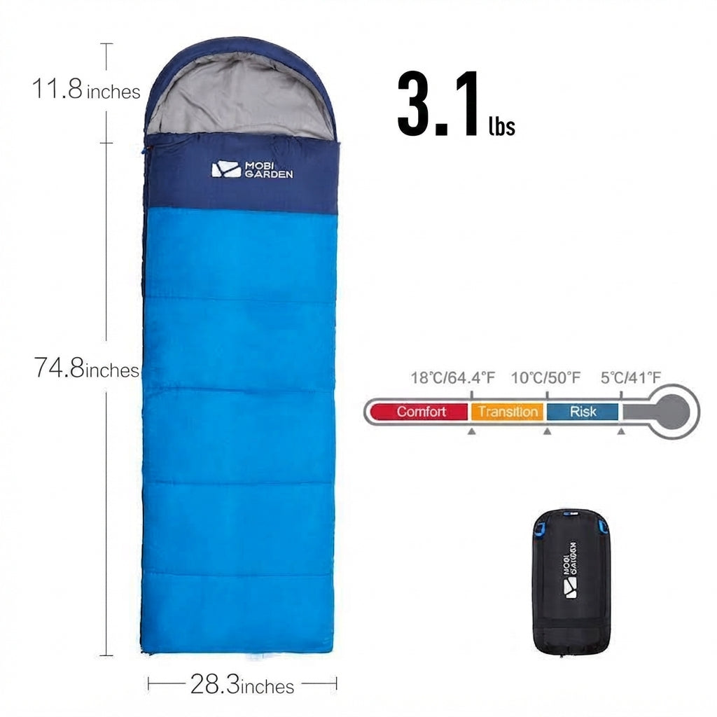 Sleeping Bag Mummy Outdoor Camping Thickened In Winter