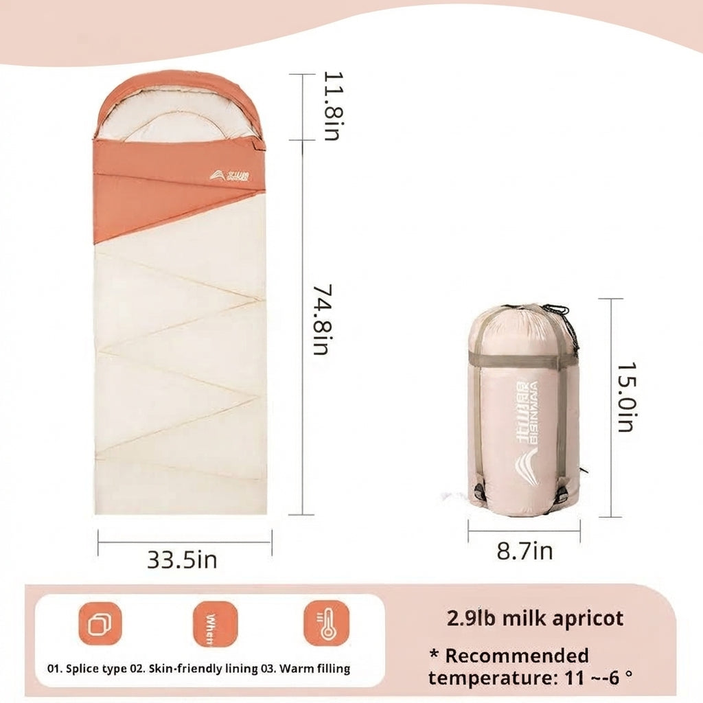 Thickened Warm Outdoor Camping Sleeping Bag