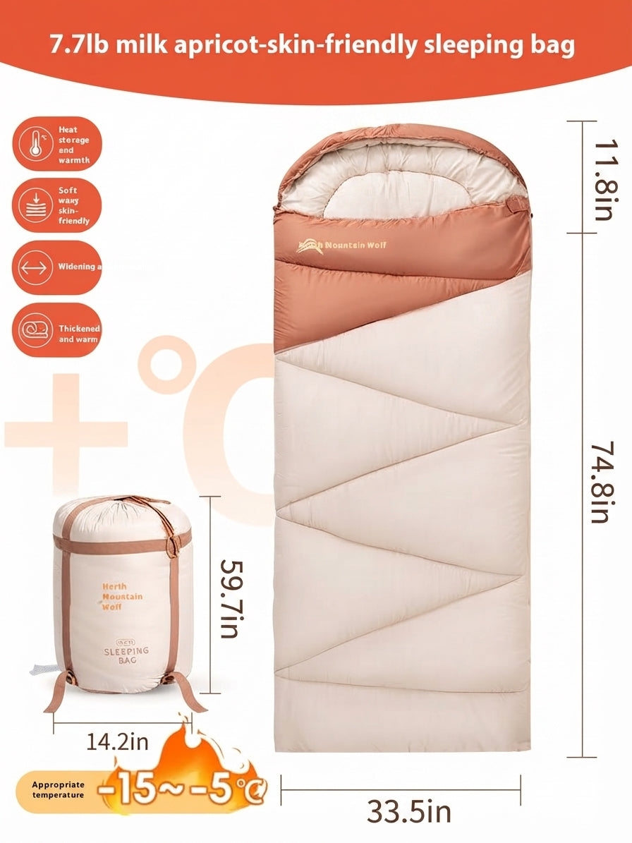Thickened Warm Outdoor Camping Sleeping Bag