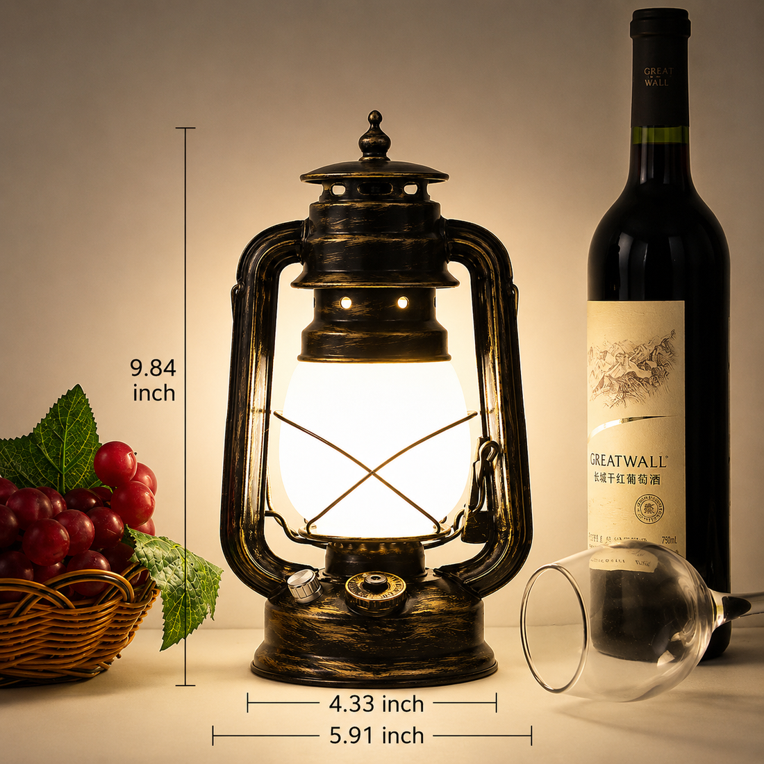 Retro Horse Lantern Outdoor Camping Kerosene Lamp