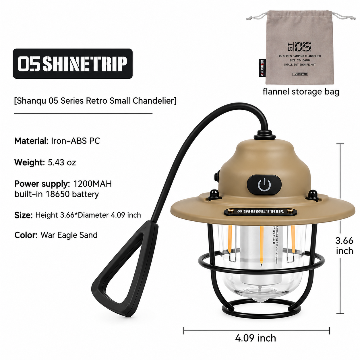 Pine Cone Outdoor Camping Lantern Chandelier
